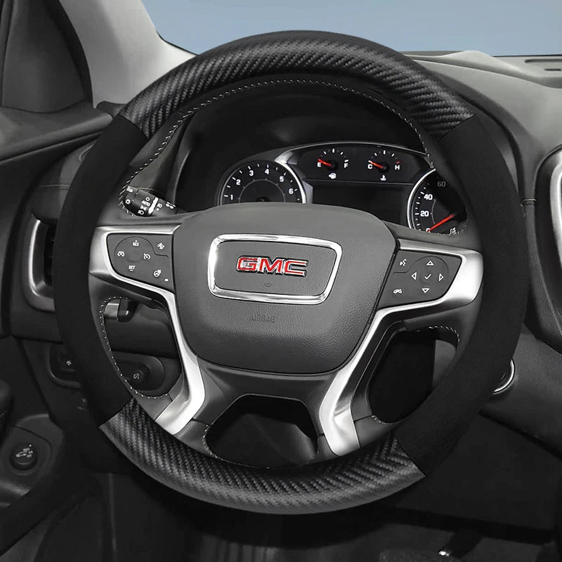 GMC Suede Carbon Fibre Steering Wheel Cover