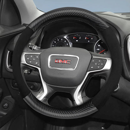 GMC Suede Carbon Fibre Steering Wheel Cover