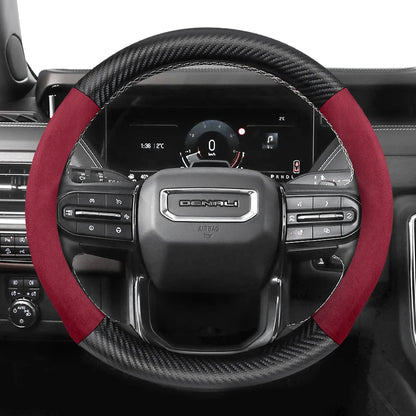 GMC Suede Carbon Fibre Steering Wheel Cover