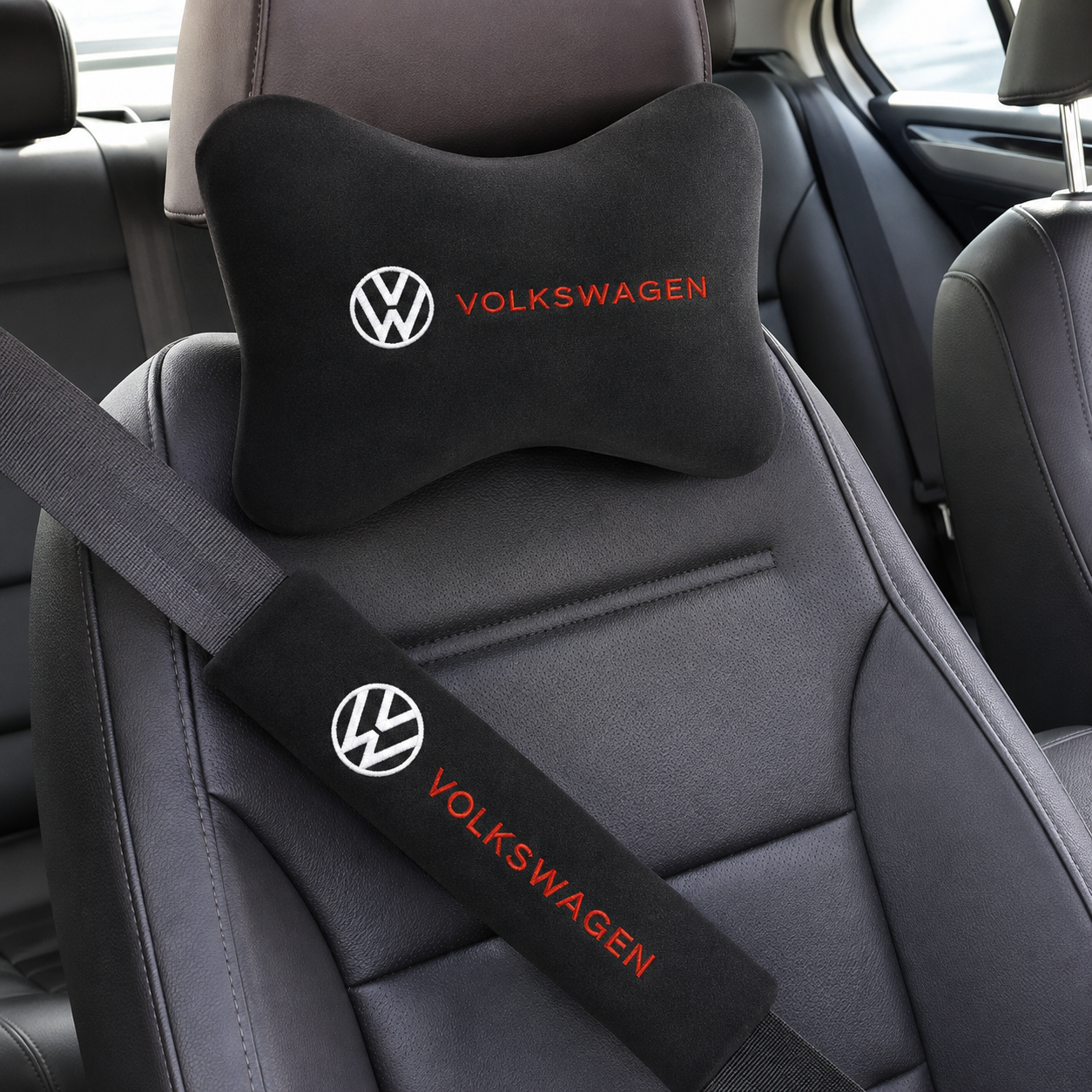 Volkswagen Neck Pillow and Seat Belt Pad