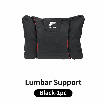F Sport Car Seat Headrest & Lumbar Support Pillow Set