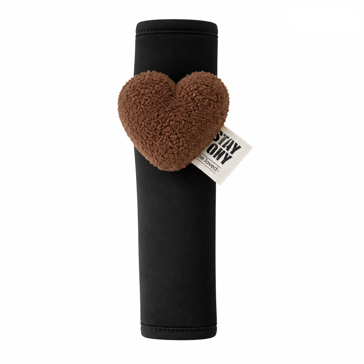 Love Heart Soft Seat Belt Cover Shoulder Pad Cushion - Brown
