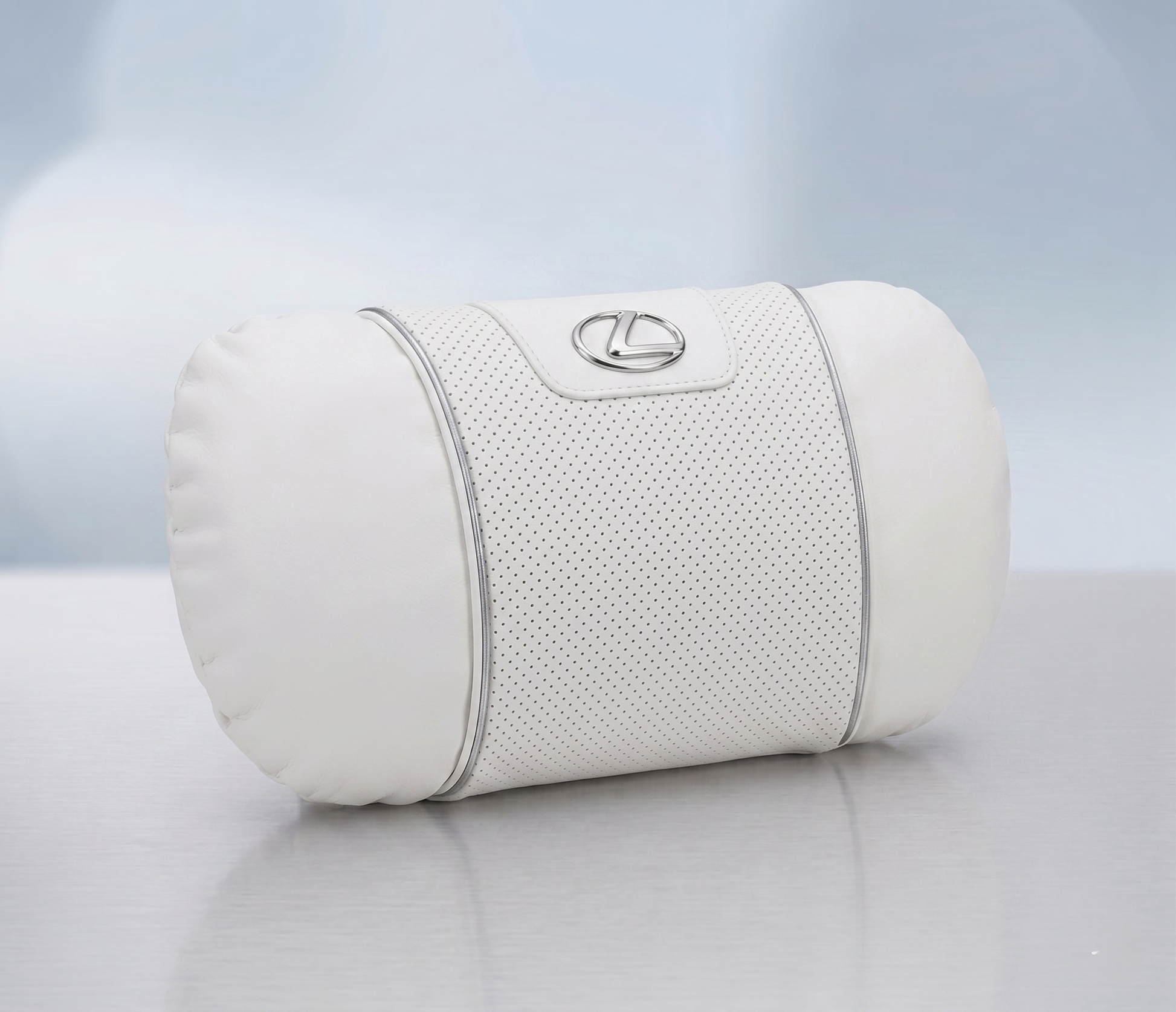 Lexus Car Neck Pillow & Lumbar Support Cushion - Headrest White