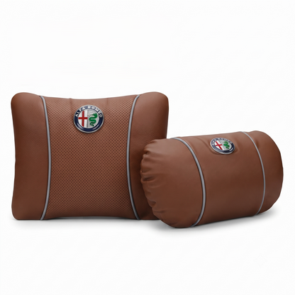 Alfa Romeo Car Neck Pillow & Lumbar Support Cushion