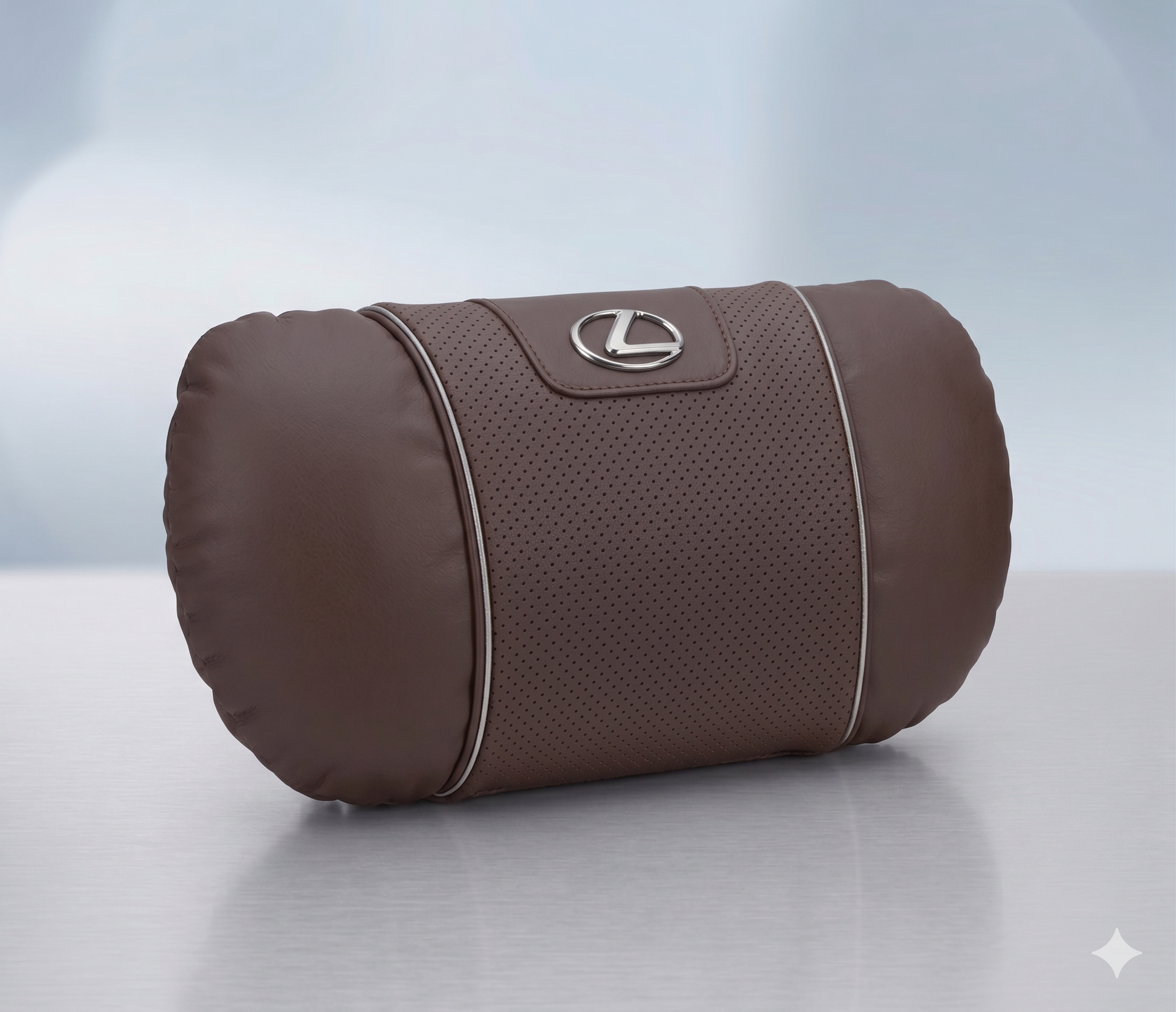 Lexus Car Neck Pillow & Lumbar Support Cushion - Headrest Brown