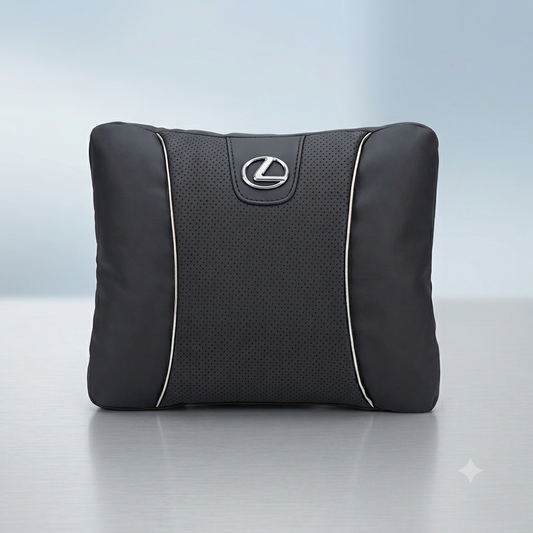 Lexus Car Neck Pillow & Lumbar Support Cushion - Lumbar Black