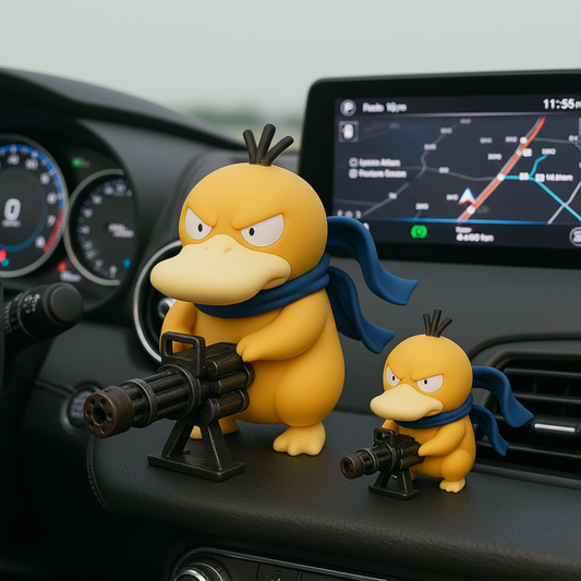 Pokemon Psyduck Gatling Gun Anime Figure