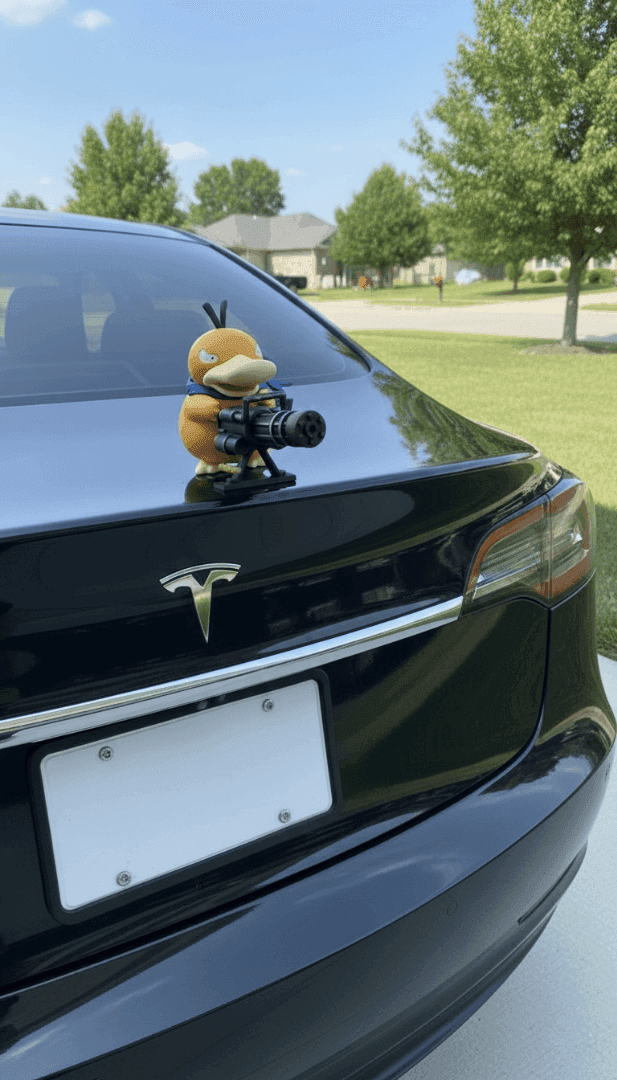 Pokemon Psyduck Gatling Gun Anime Figure