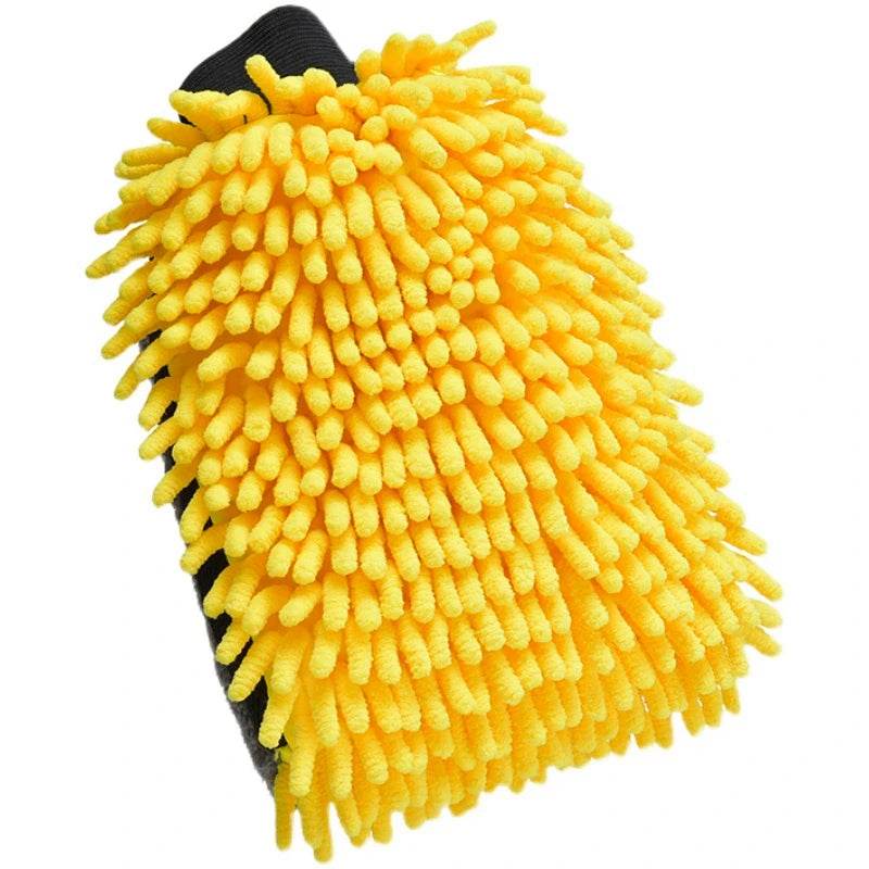 Large Microfiber Car Wash Glove - Yellow