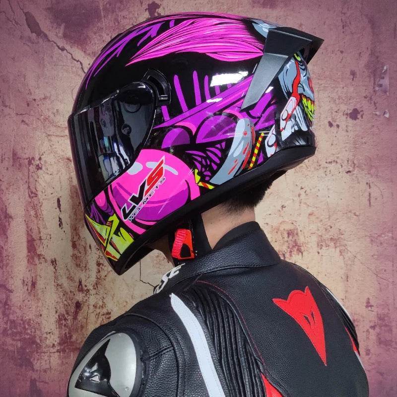 Full Face Motorcycle Racing Helmet – Winter Warm Double Visor Sports Helmet for Motorbike Riders - 1 / S
