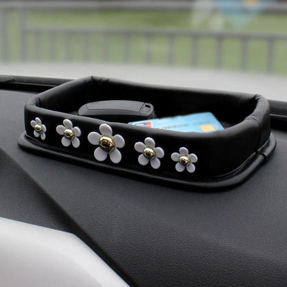 PU Leather Dashboard Console Organizer Storage Box Phone Keys Coin