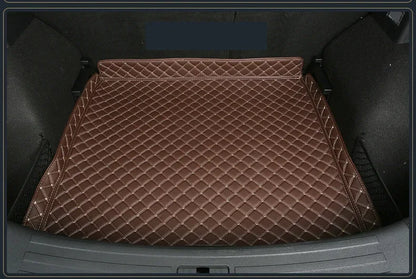 High quality Leather Car Trunk Mat Cargo Liner for MG ZS 2019 2020 2021 boot Car - Coffee 1