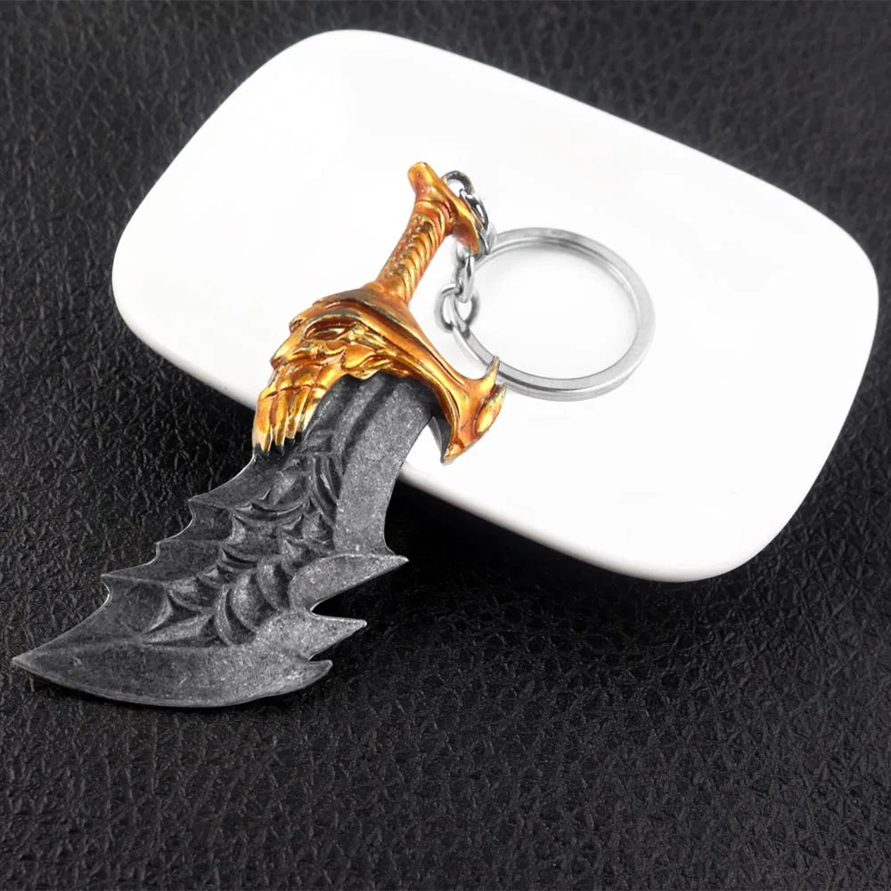 Kratos Sword Keychain - God Of War 4 Metal Pendant Keyring Accessory