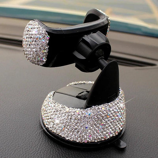 Crystal Rhinestone 360° Universal Car Phone Holder Dashboard Vent