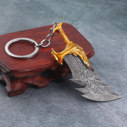 Kratos Sword Keychain - God Of War 4 Metal Pendant Keyring Accessory