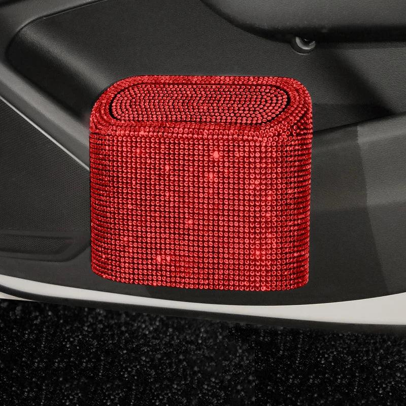 Diamond Crystal Car Trash Can with Lid - Leakproof Vehicle Bin