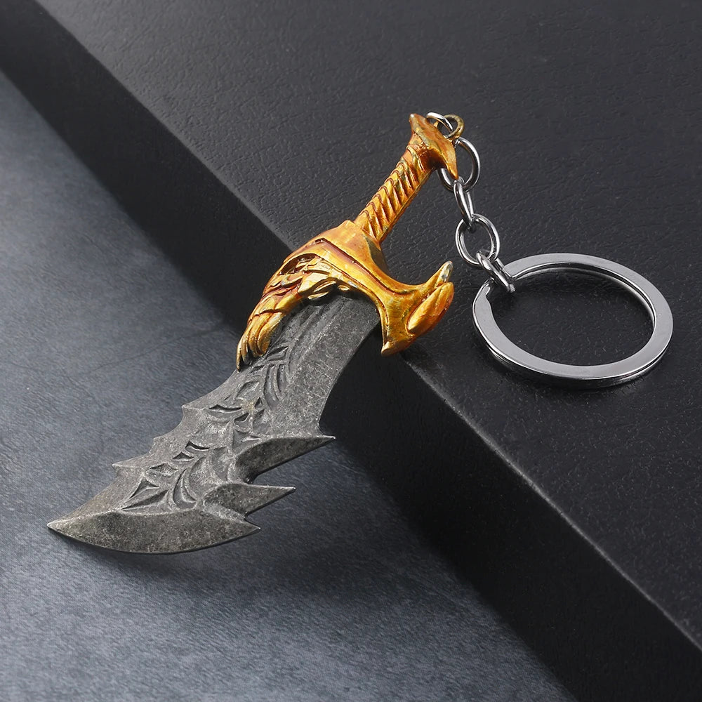 Kratos Sword Keychain - God Of War 4 Metal Pendant Keyring Accessory