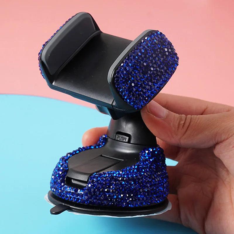 Crystal Rhinestone 360° Universal Car Phone Holder Dashboard Vent