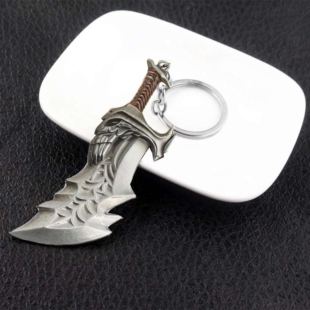 Kratos Sword Keychain - God Of War 4 Metal Pendant Keyring Accessory