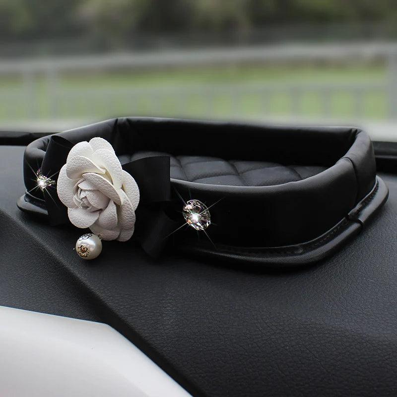 PU Leather Dashboard Console Organizer Storage Box Phone Keys Coin