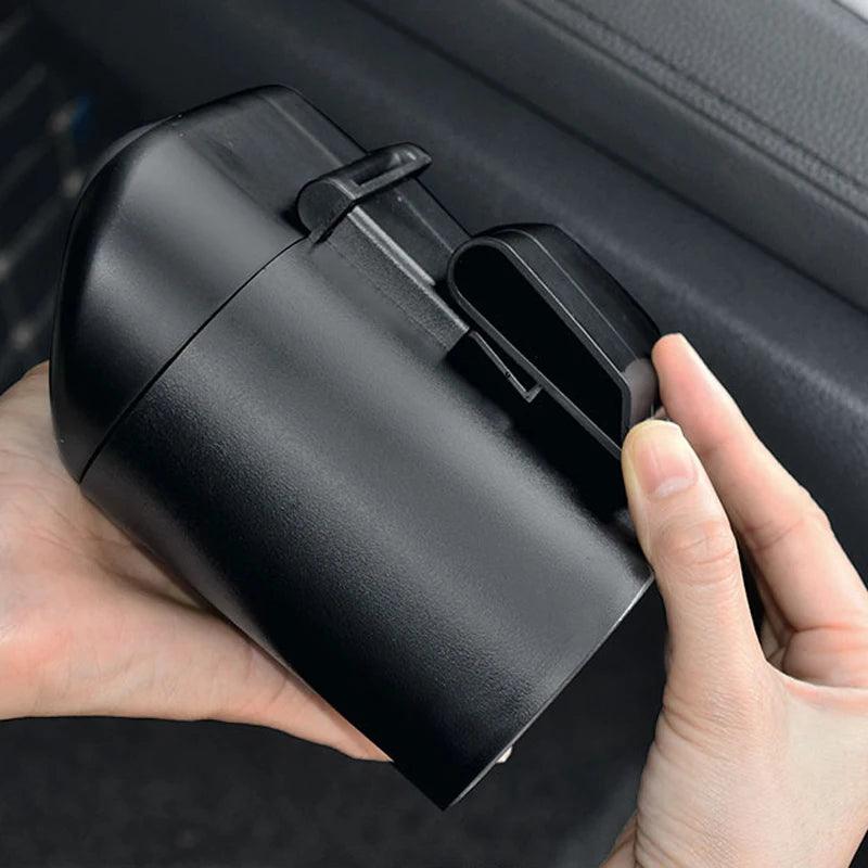 Hanging Car Trash Bin with Bowknot Design - Auto Organizer Storage