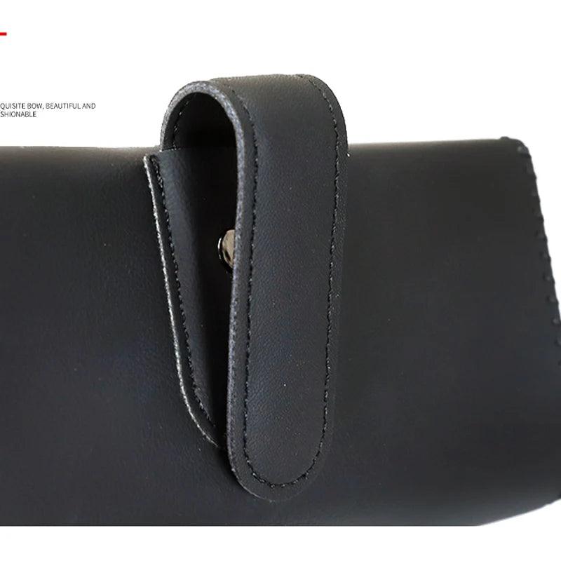 Camellia Leather Car Sunglasses Holder Universal Visor Storage Case