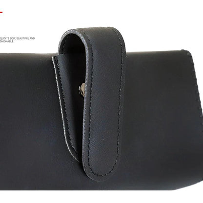 Camellia Leather Car Sunglasses Holder Universal Visor Storage Case