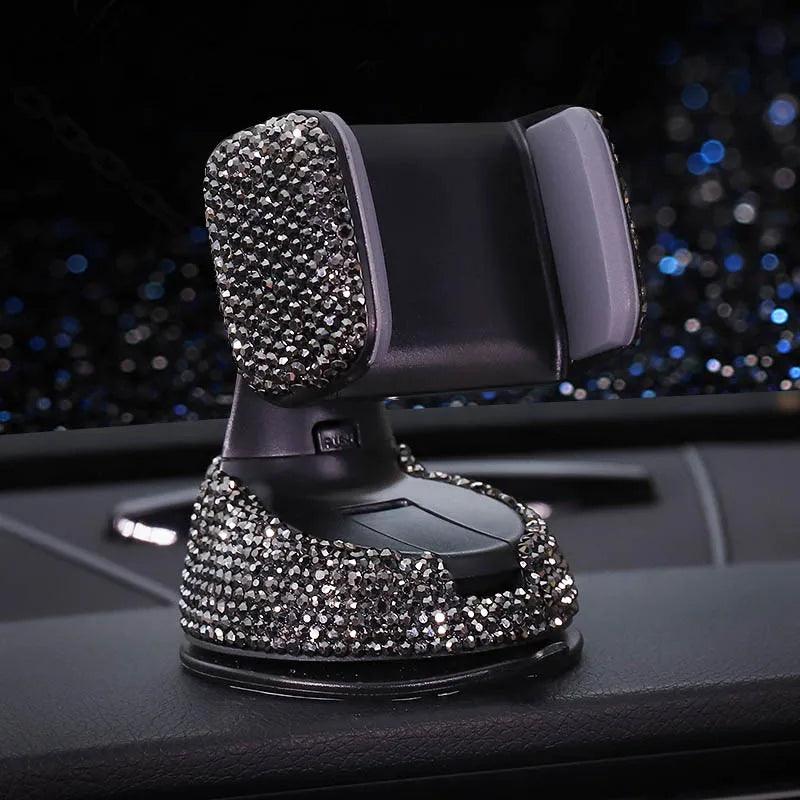 Crystal Rhinestone 360° Universal Car Phone Holder Dashboard Vent