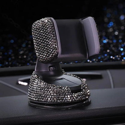 Crystal Rhinestone 360° Universal Car Phone Holder Dashboard Vent
