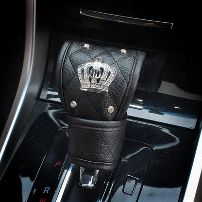 Diamond Crystal Car Seat Belt Pad + Gear Shifter Handbrake Cover Set