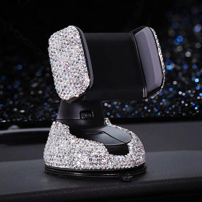 Crystal Rhinestone 360° Universal Car Phone Holder Dashboard Vent