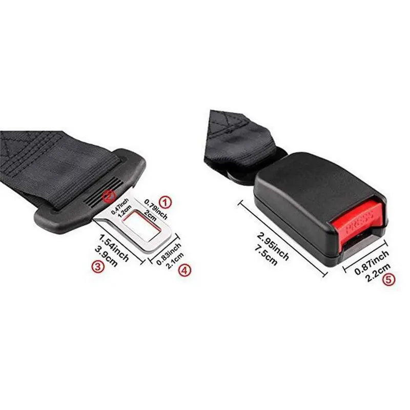 23cm Seat Belt Extender Clip Universal Adjustable Safety Buckle