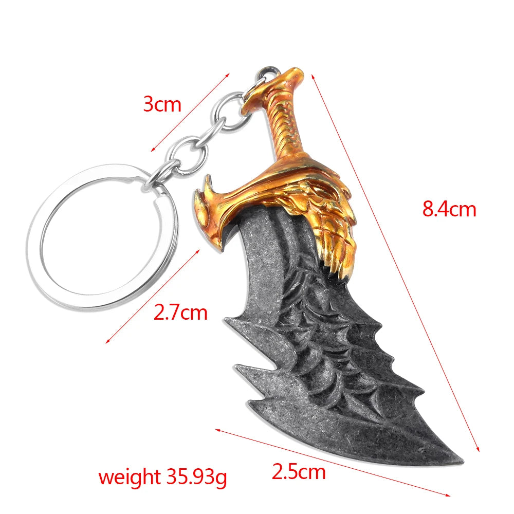 Kratos Sword Keychain - God Of War 4 Metal Pendant Keyring Accessory