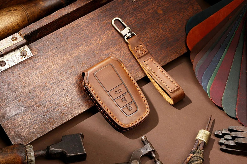 Toyota Leather Car Key Fob Cover – Camry, Corolla, RAV4 & More