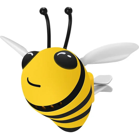 AutoVibe Cute Bee Car Air Freshener - Vent Clip Perfume Diffuser - Yellow