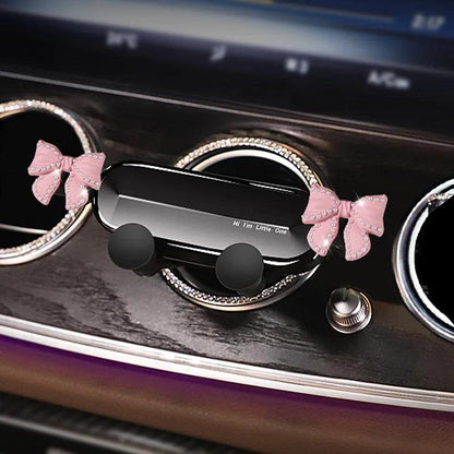 Pearl Bow Gravity Car Phone Holder Universal Air Vent Clip Mount