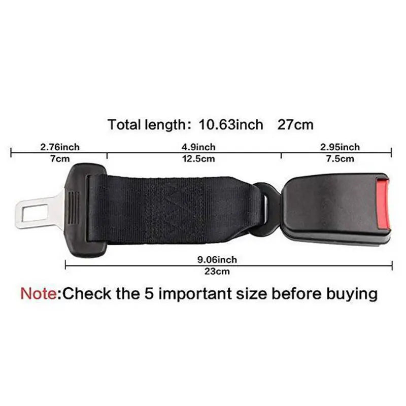 23cm Seat Belt Extender Clip Universal Adjustable Safety Buckle