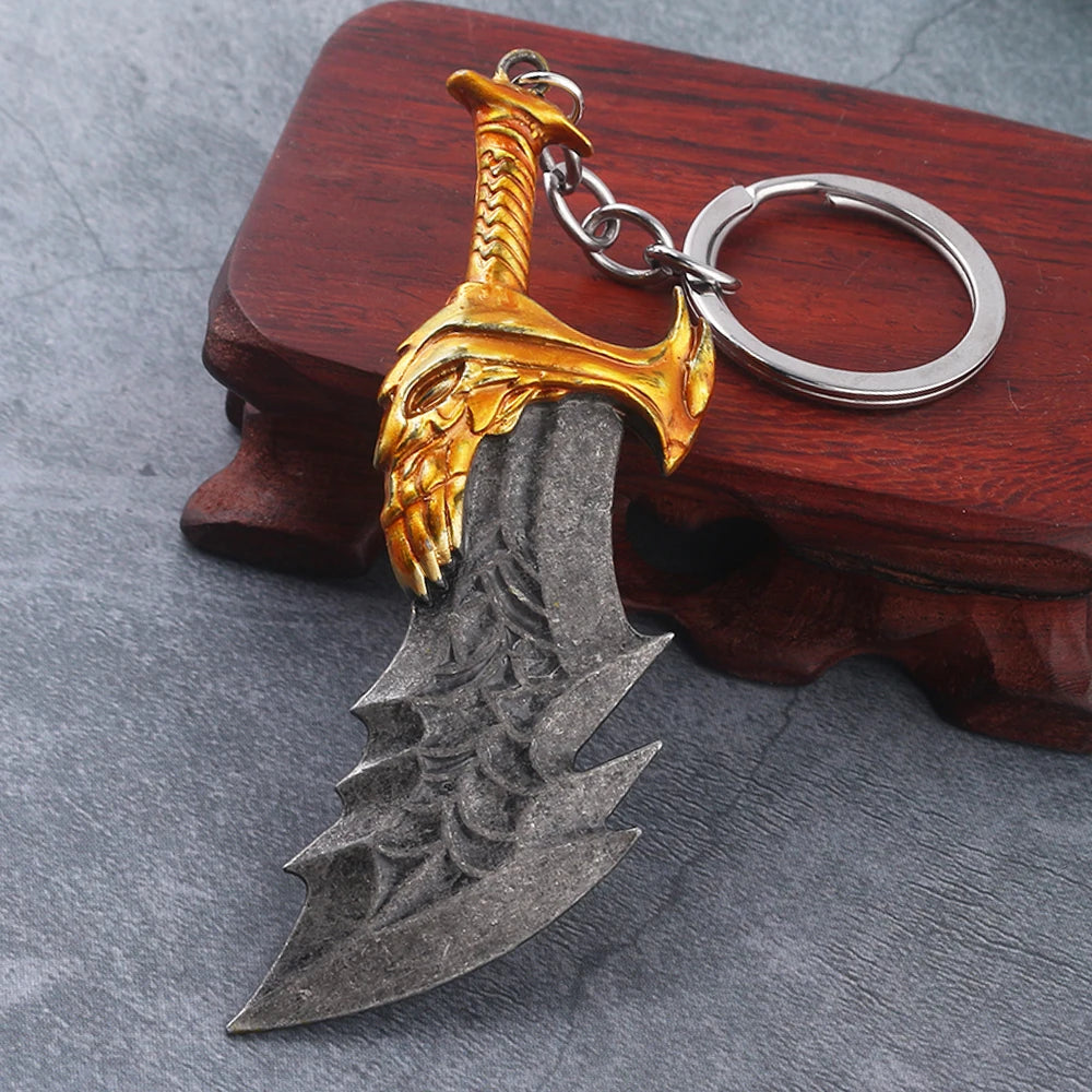 Kratos Sword Keychain - God Of War 4 Metal Pendant Keyring Accessory