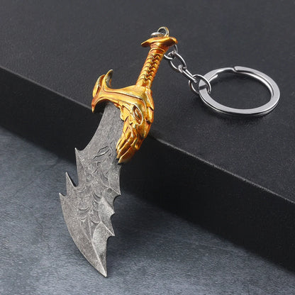 Kratos Sword Keychain - God Of War 4 Metal Pendant Keyring Accessory