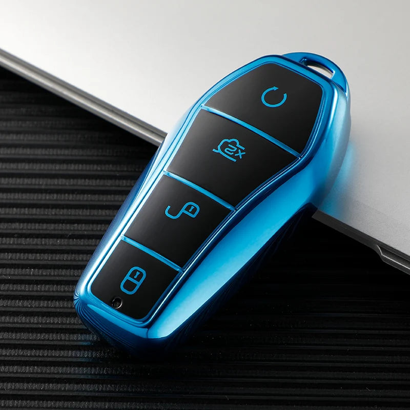 BYD Atto 3 Han EV Dolphin TPU Key Case Cover - 4 Button Protection