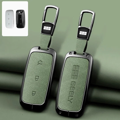 Zinc Alloy Leather Key Case Cover For Geely Galaxy EX5 E5 L6 L7
