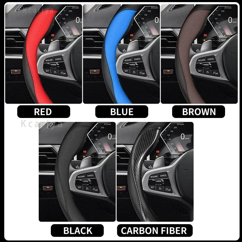 Genesis Round Leather Steering Wheel Cover