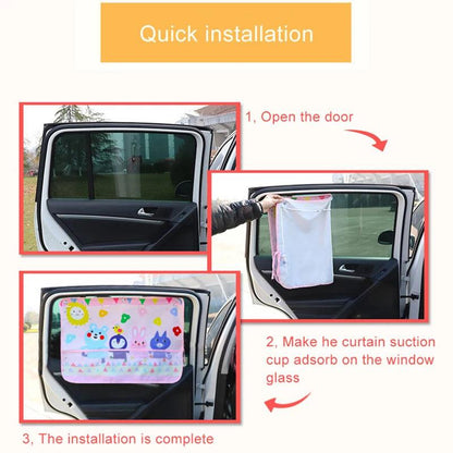 Universal Car Window Sunshade Curtain Adjustable Auto Sun Visor