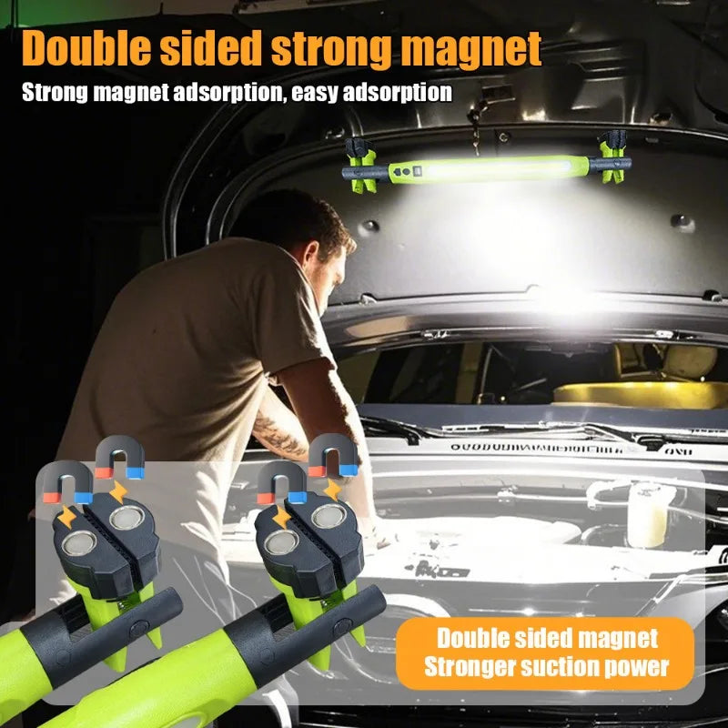 1200LM LED Mechanic Work Light - Magnetic 360° Swivel Flashlight
