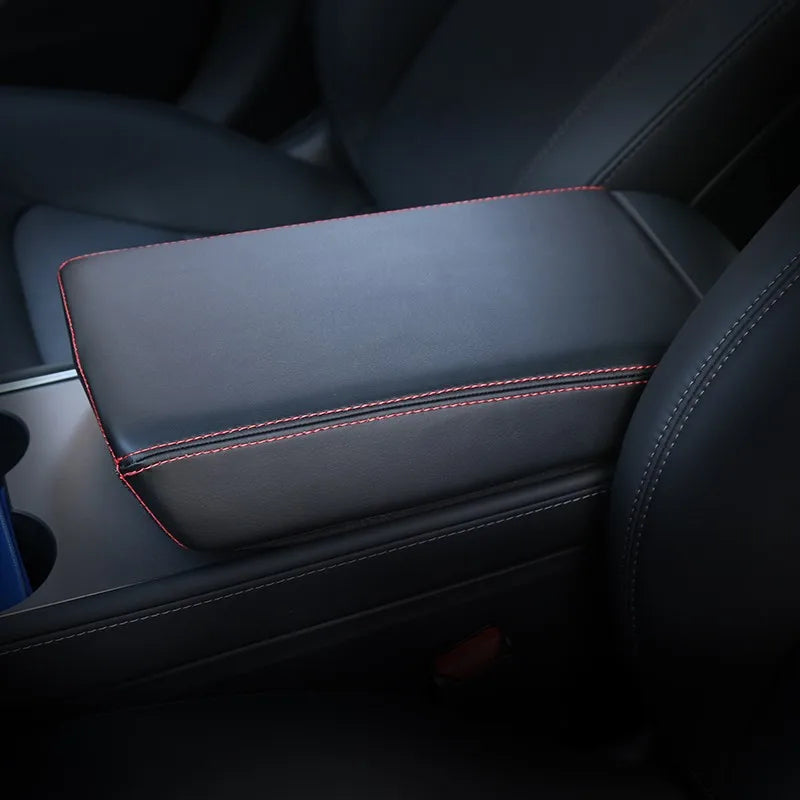 Tesla Model 3 & Model Y Armrest Cushion Cover - Black black line