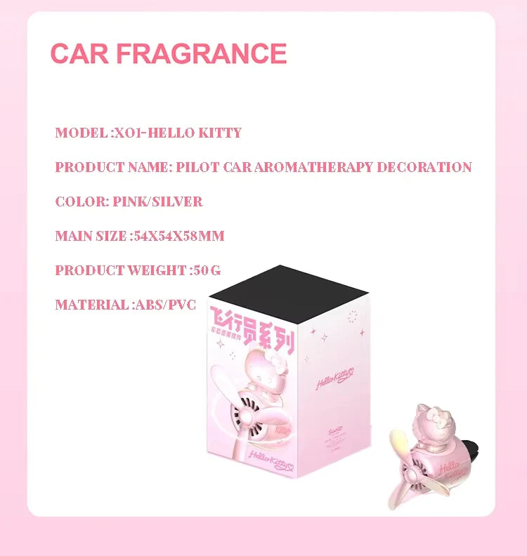 Hello Kitty Rotating Propeller Car Air Freshener Vent Diffuser