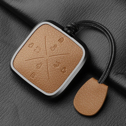 8 Button Aluminum Goatskin Key Case Cover for Zeekr X 001 009