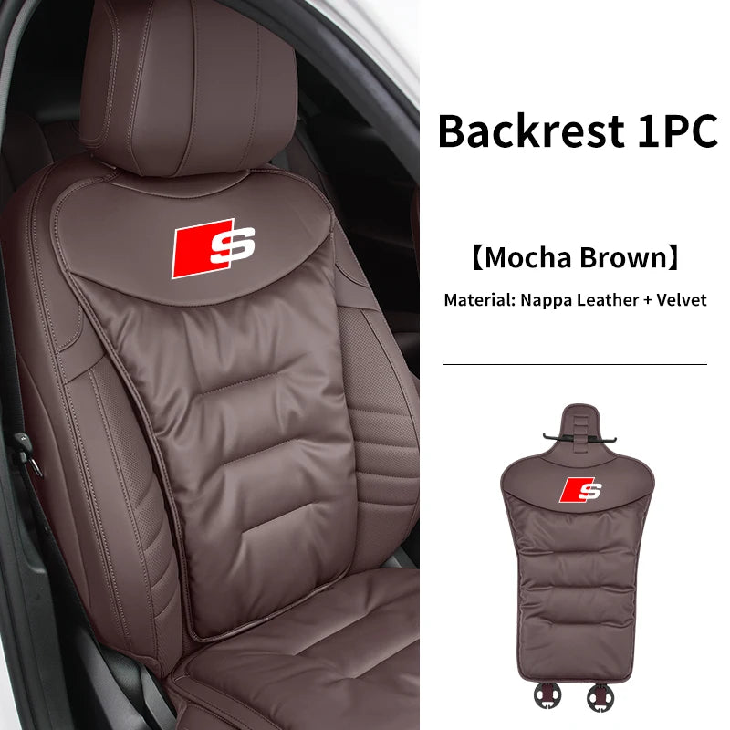 Audi Seat Covers | Universal Front & Rear Cushion Protectors - Cushion Mocha Brown
