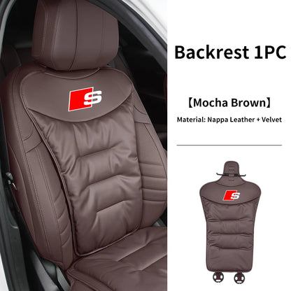 Audi Seat Covers | Universal Front & Rear Cushion Protectors - Cushion Mocha Brown