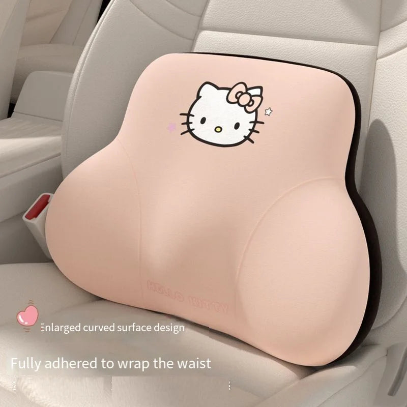Sanrio Hello Kitty Kuromi & My Melody Car Headrest & Lumbar Pillow
